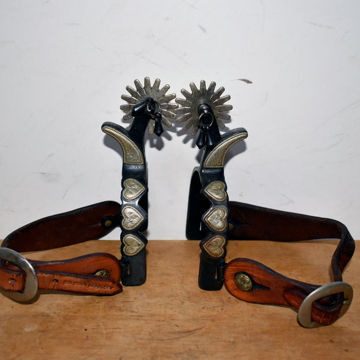 Used Women's Heart Spurs With Big Bend Spur Straps Sale Barn Big Bend Saddlery