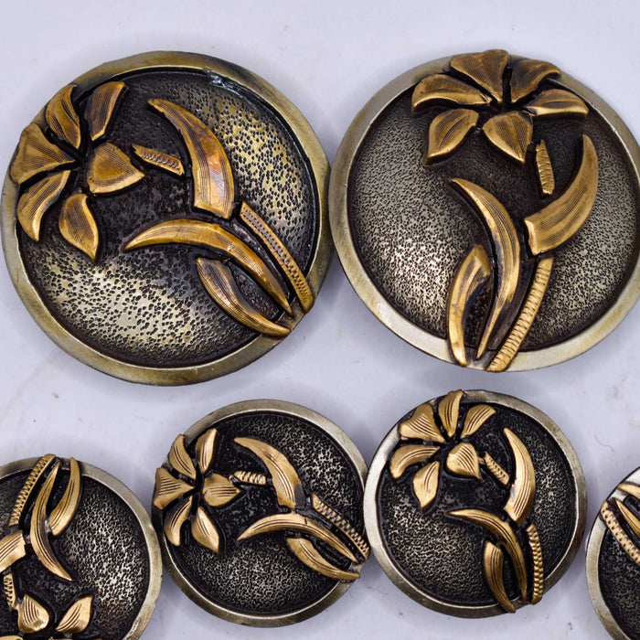 NEW Floral Brass Concho Set Of 8 Sale Barn MISC