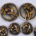 NEW Floral Brass Concho Set Of 8 Sale Barn MISC