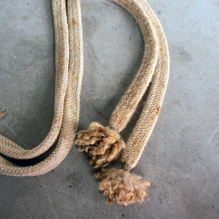 Used Handmade Rope Noseband Halter With Braided Split Reins Sale Barn Misc