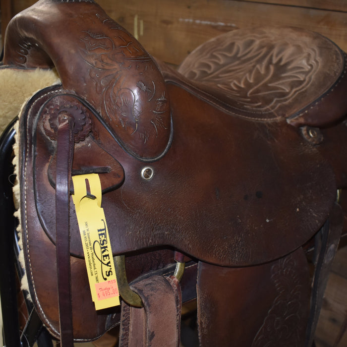 Used 15" Hereford Brand Rider Saddle Sale Barn Hereford Brand Tex Tan