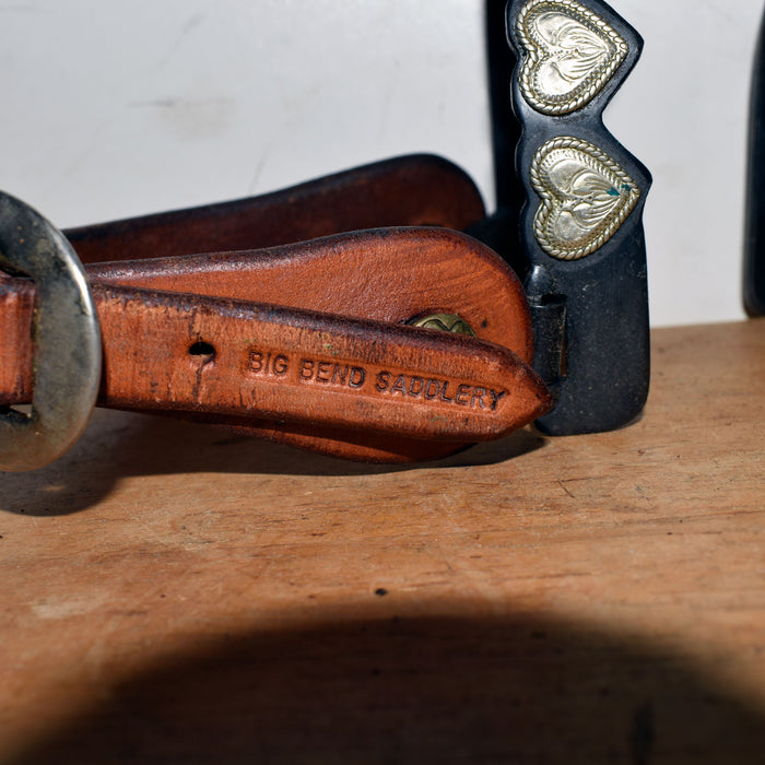 Used Women's Heart Spurs With Big Bend Spur Straps Sale Barn Big Bend Saddlery