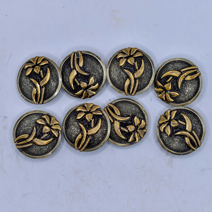NEW 1" Floral Brass Concho Set Of 8 Sale Barn MISC