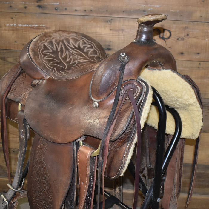 Used 15" Hereford Brand Rider Saddle Sale Barn Hereford Brand Tex Tan