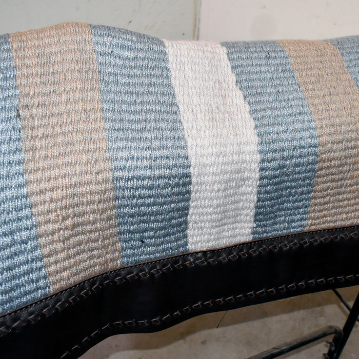 NEW Dust Blue & Cream Saddle Blanket Sale Barn misc