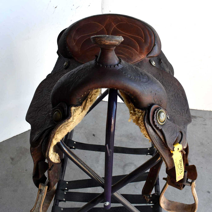 Used 13" Longhorn Non-Rider Decor Only Saddle Sale Barn LONGHORN
