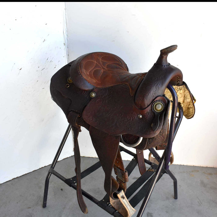 Used 13" Longhorn Non-Rider Decor Only Saddle Sale Barn LONGHORN