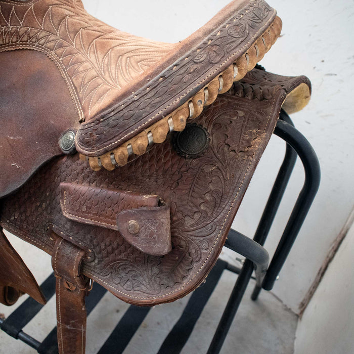 Used 14" Western Tack Suppliers Non-Rider Decor Only Saddle Sale Barn Western Tack Suppliers