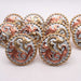 NEW 1 1/2" Floral Pink With Gold Concho Set Of 10 Sale Barn TESKEY'S