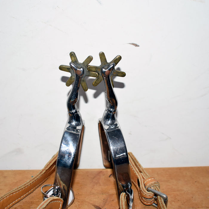 Used Sims Spurs With Spur Straps Sale Barn Big Bend Saddlery