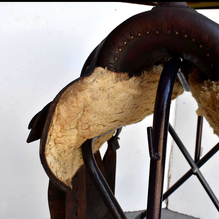 Used 13" Longhorn Non-Rider Decor Only Saddle Sale Barn LONGHORN