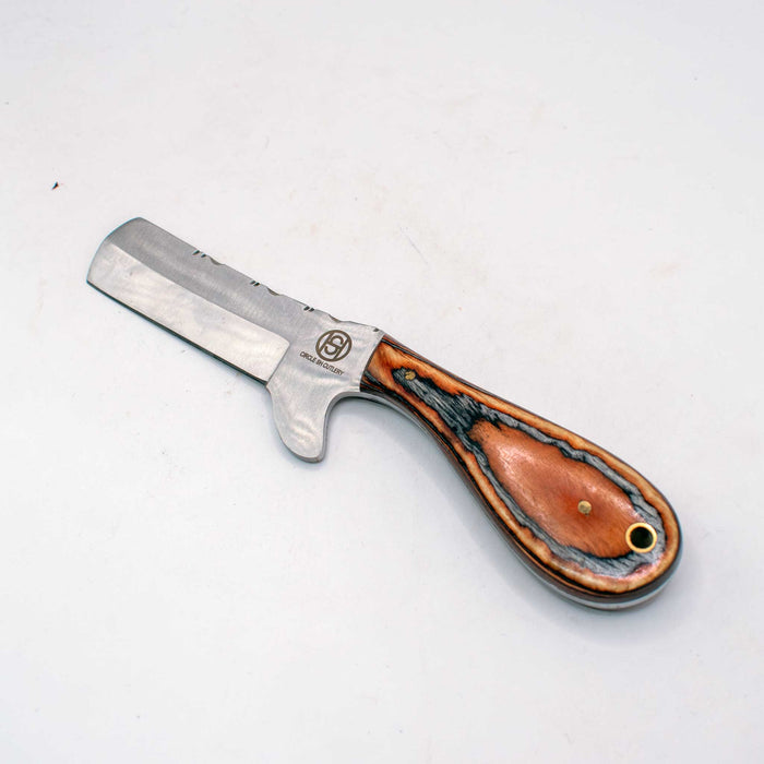 NEW s Circle SH Knife With Sheath Bull Cutter Sale Barn Texas Cutlery