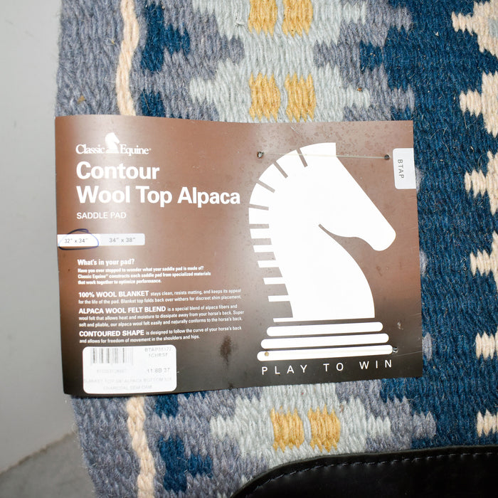 NEW Classic Equine Contour Wool Top Alpaca Saddle Pad Sale Barn Classic Equine