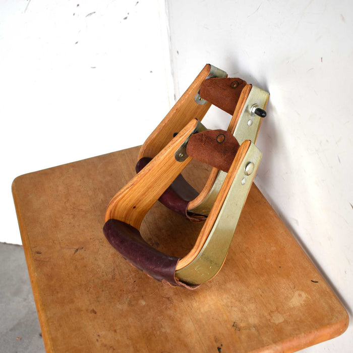 NEW Galvanized Bound Wooden Roper Stirrups with Tops and Treads