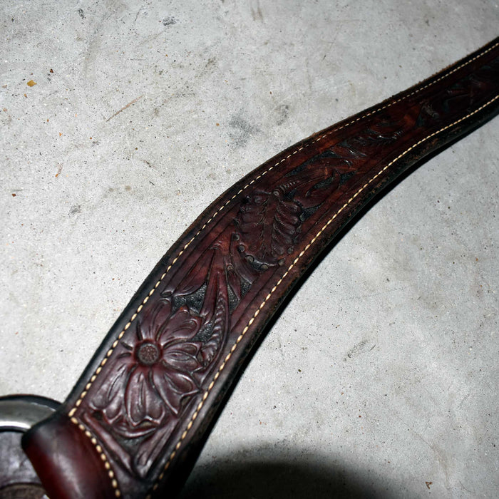 Used Jeff Smith Floral Tooled Breast Collar Sale Barn Jeff Smith