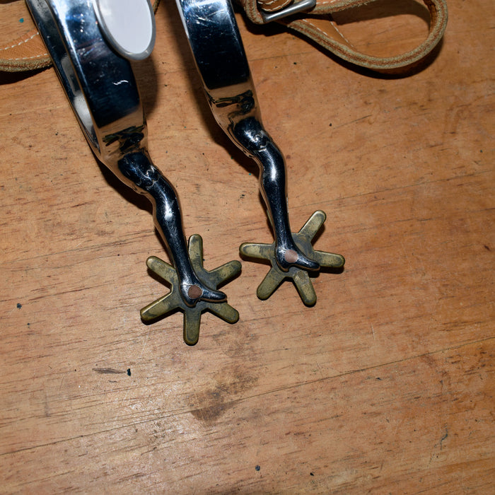 Used Sims Spurs With Spur Straps Sale Barn Big Bend Saddlery