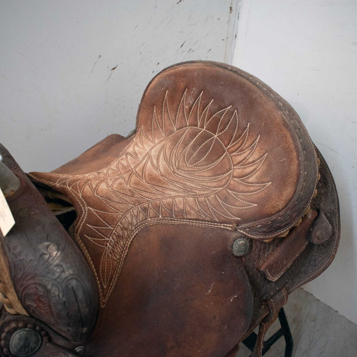 Used 14" Western Tack Suppliers Non-Rider Decor Only Saddle Sale Barn Western Tack Suppliers