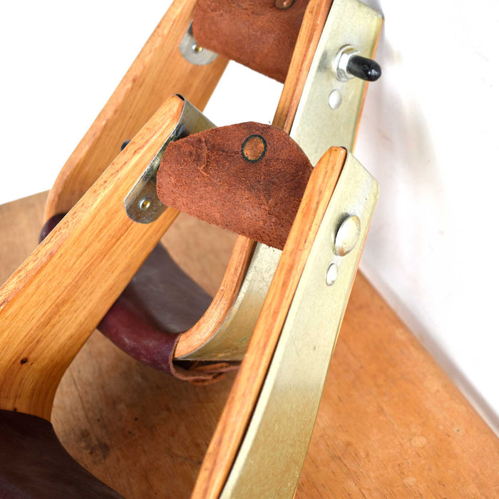 NEW Galvanized Bound Wooden Roper Stirrups with Tops and Treads