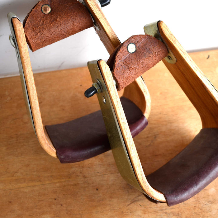 NEW Galvanized Bound Wooden Roper Stirrups with Tops and Treads