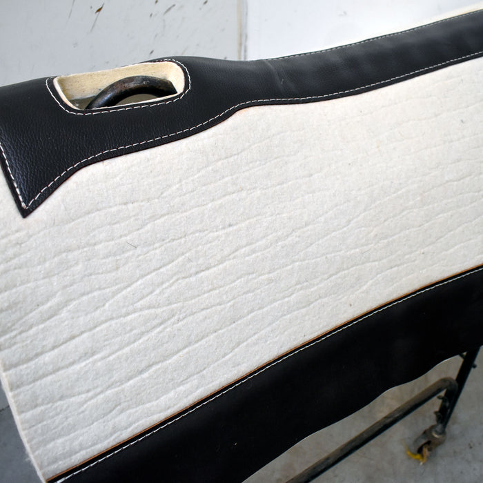 NEW Cream With Brown Leather Saddle Pad Sale Barn misc