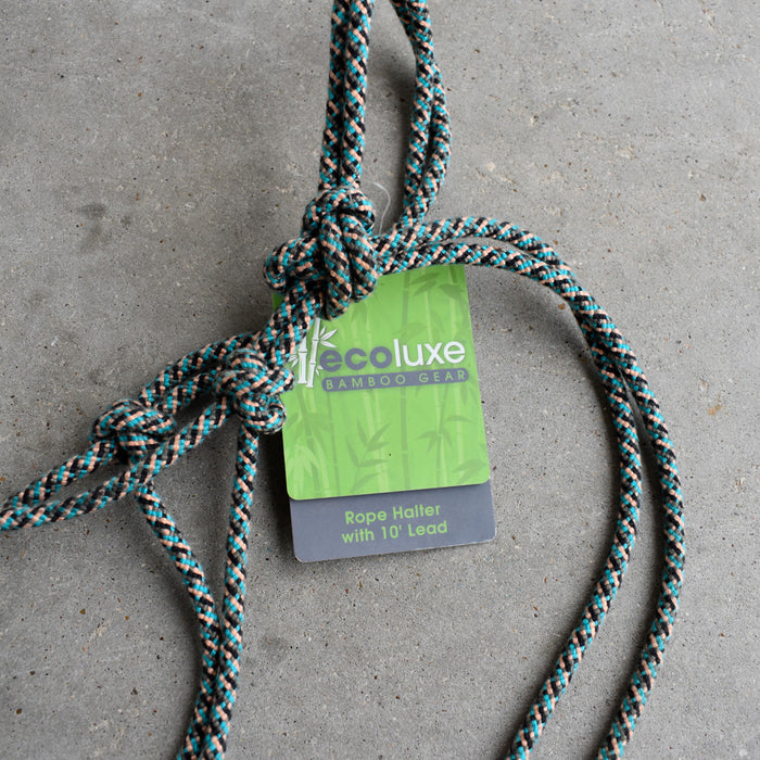 Like NEW EcoLuxe Bamboo Rope Halter With Lead Sale Barn Ecoluxe