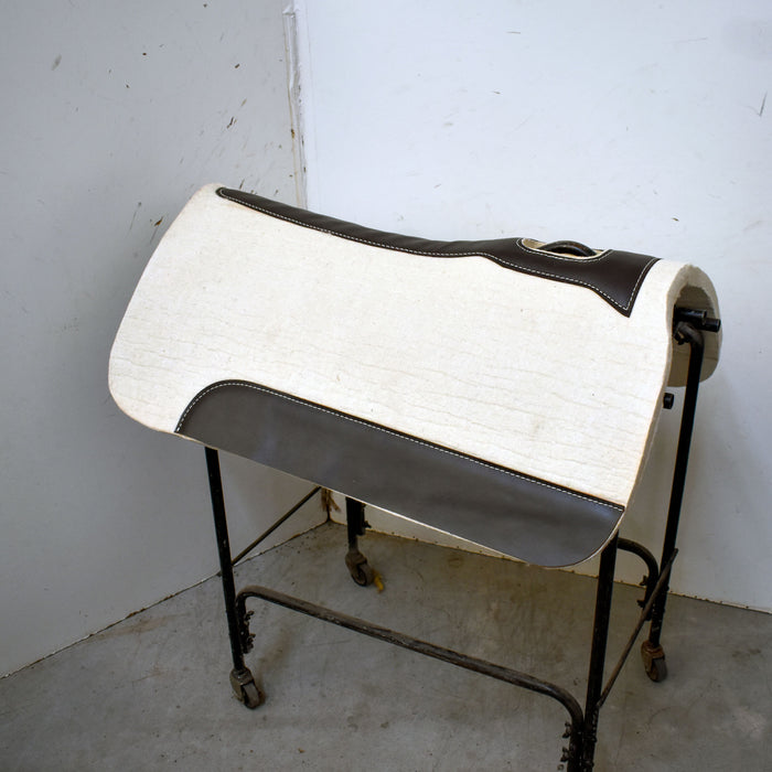 NEW Cream With Brown Leather Saddle Pad Sale Barn misc