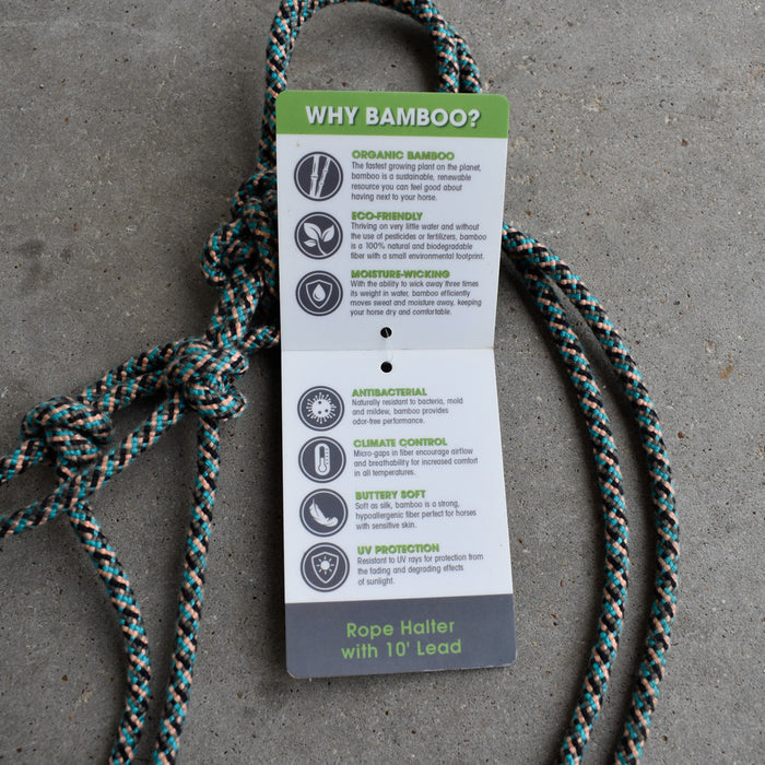 Like NEW EcoLuxe Bamboo Rope Halter With Lead Sale Barn Ecoluxe