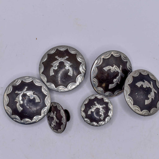 NEW Double Pistol Concho Set Of 6 Sale Barn MISC