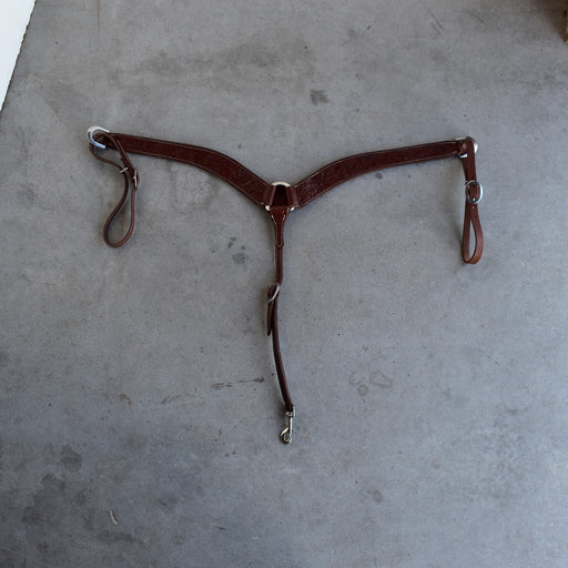 NEW Jeff Smith Floral Tooled Breast Collar Sale Barn Jeff Smith