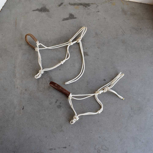 Lightly Used Assorted Handmade Rope Halters Set Of 2 Sale Barn Teskey's