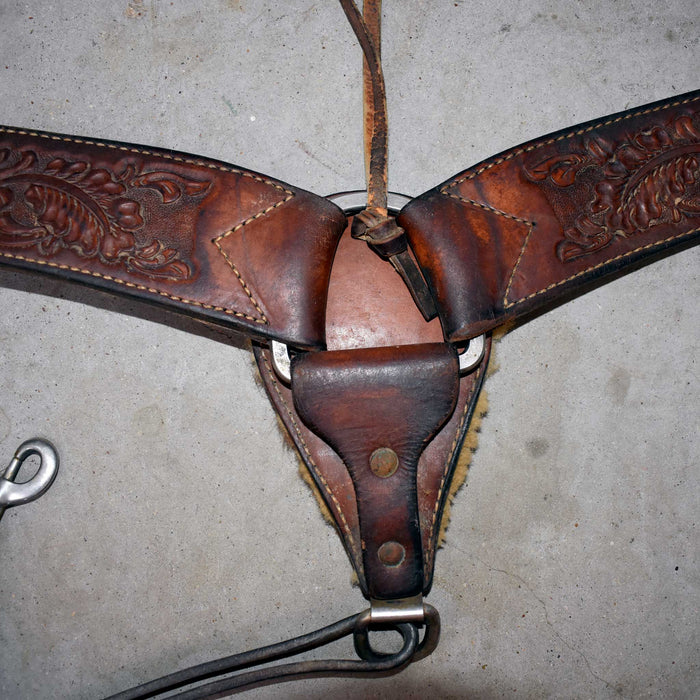 Used Floral Tooled Breast Collar Sale Barn misc
