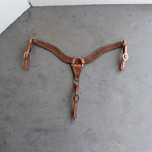 Like NEW Teskey's Pro Cutter Tooled Breast Collar Sale Barn Teskey's