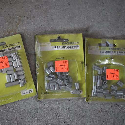 NEW Discontinued Patriot 1-2 Crimp Sleeves 25pk Bundle Of 3 Sale Barn Patriot