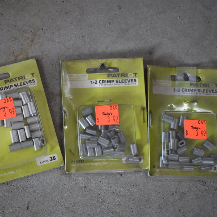 NEW Discontinued Patriot 1-2 Crimp Sleeves 25pk Bundle Of 3 Sale Barn Patriot