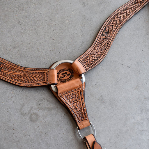 Like NEW Teskey's Pro Cutter Tooled Breast Collar Sale Barn Teskey's