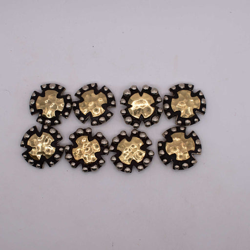 NEW Brass With Gold Concho Set Of 8 Sale Barn TESKEY'S