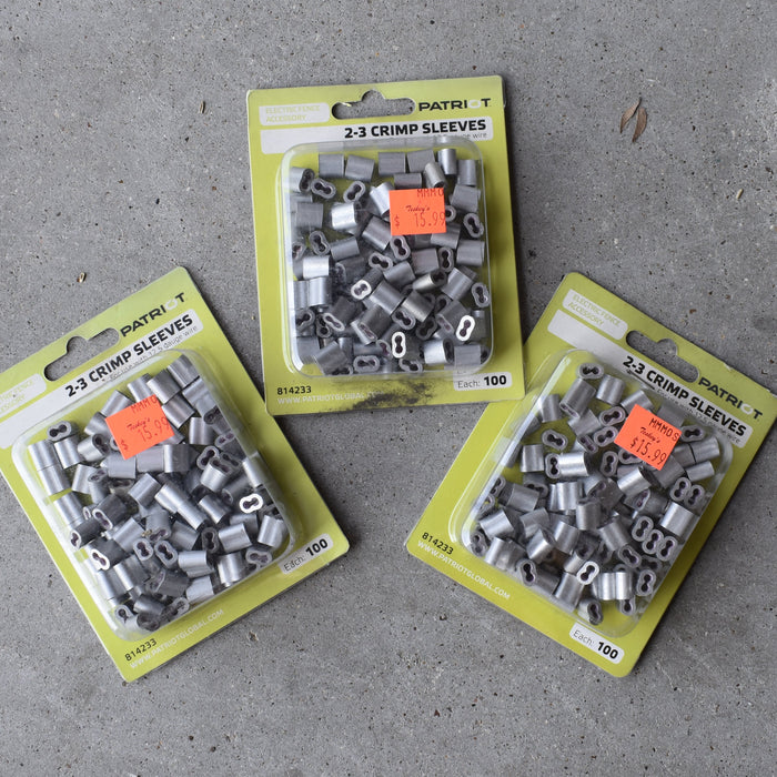 NEW Discontinued 2-3 Crimp Sleeve (100pk) Bundle Of 3 Sale Barn Patriot