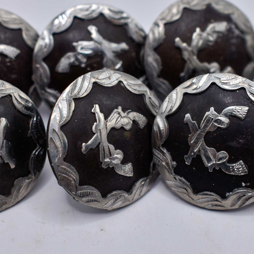 NEW 1" Double Pistol Concho Set Of 8 Sale Barn MISC