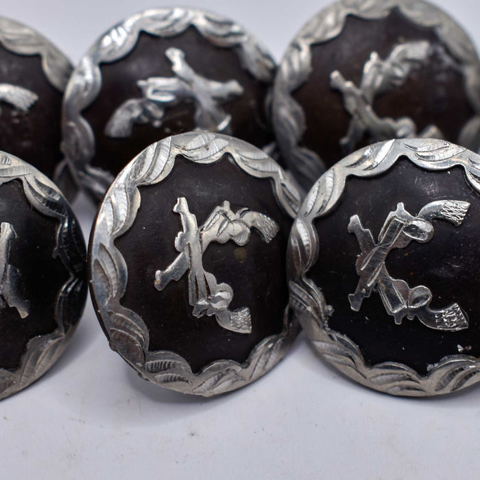 NEW 1" Double Pistol Concho Set Of 8 Sale Barn MISC