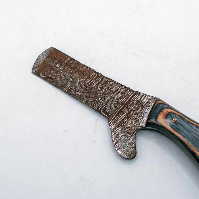 NEW Circle SH Knife With Sheath *RUSTED Bull Cutter Sale Barn Texas Cutlery
