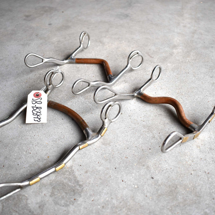 Used Stainless Cheek Copper Mouth Solid Bits Set Of 3