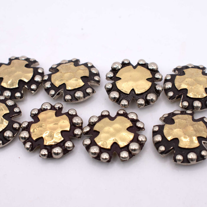 NEW Brass With Gold Concho Set Of 8 Sale Barn TESKEY'S