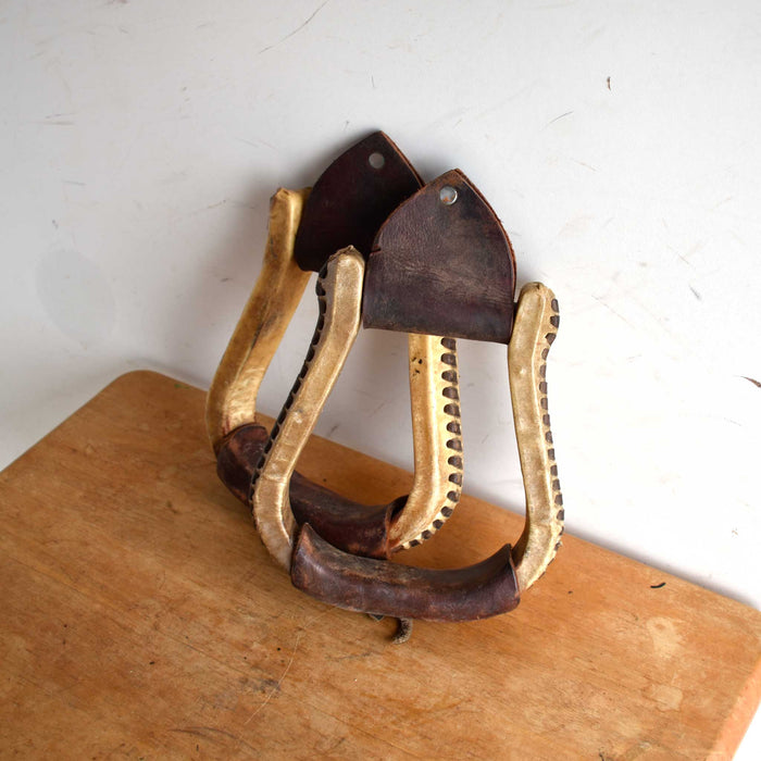 Used Rawhide Covered Stirrups
