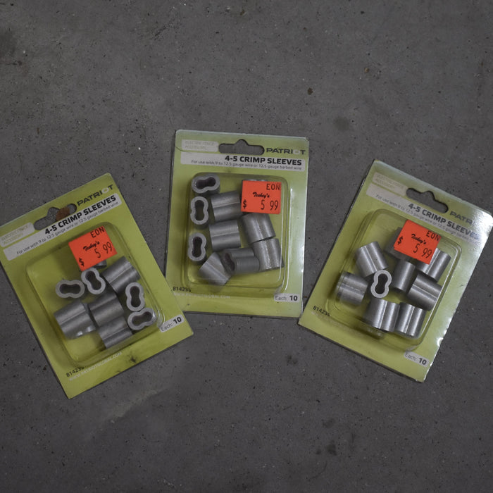 NEW Discontinued Patriot 4-5 Crimp Sleeves 10pk Bundle Of 3 Sale Barn Patriot