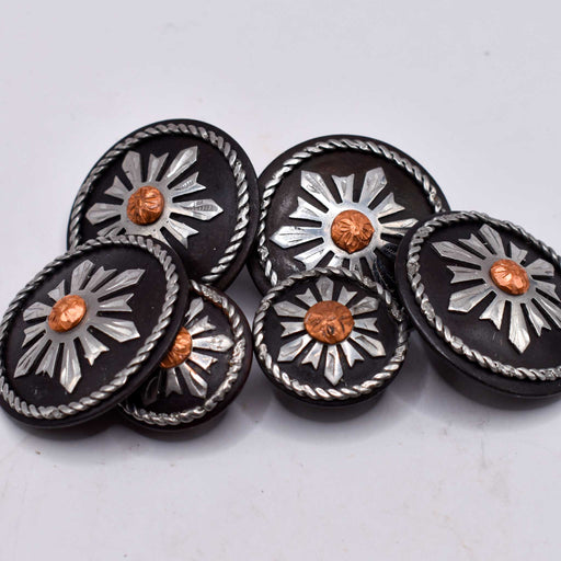 NEW Silver Snowflake Concho Set Of 6 Sale Barn MISC