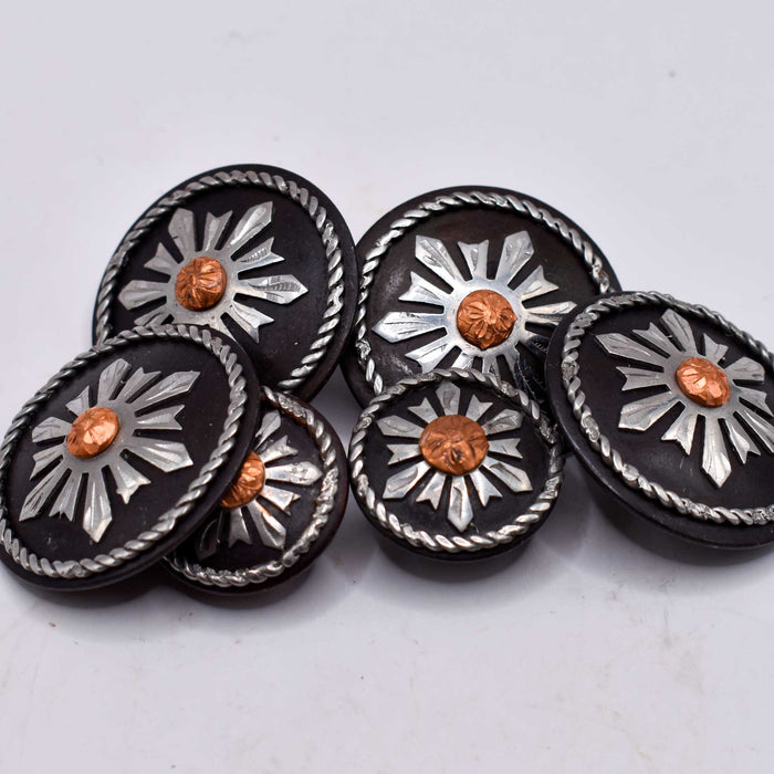 NEW Silver Snowflake Concho Set Of 6 Sale Barn MISC