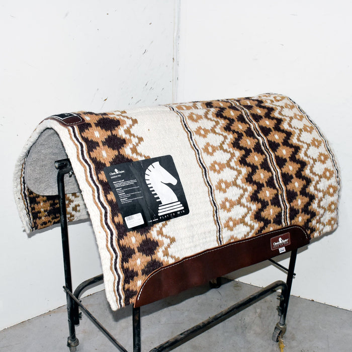 NEW Classic Equine Wool Top Chocolate Cream Saddle Pad Sale Barn Classic Equine
