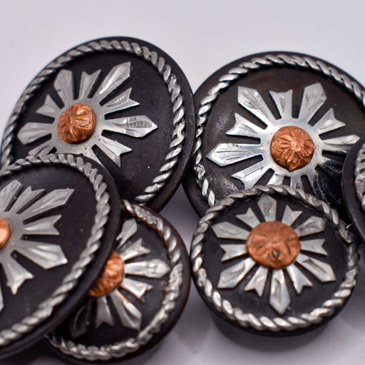 NEW Silver Snowflake Concho Set Of 6 Sale Barn MISC