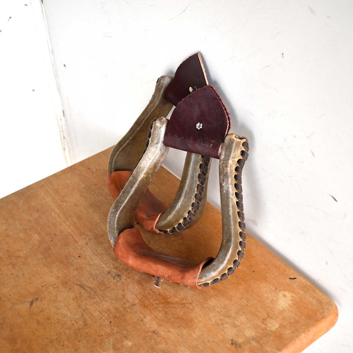 Like NEW Rawhide Covered Stirrups