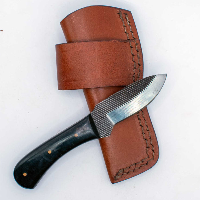 NEW Circle SH Knife With Sheath *RUSTED Sale Barn Texas Cutlery